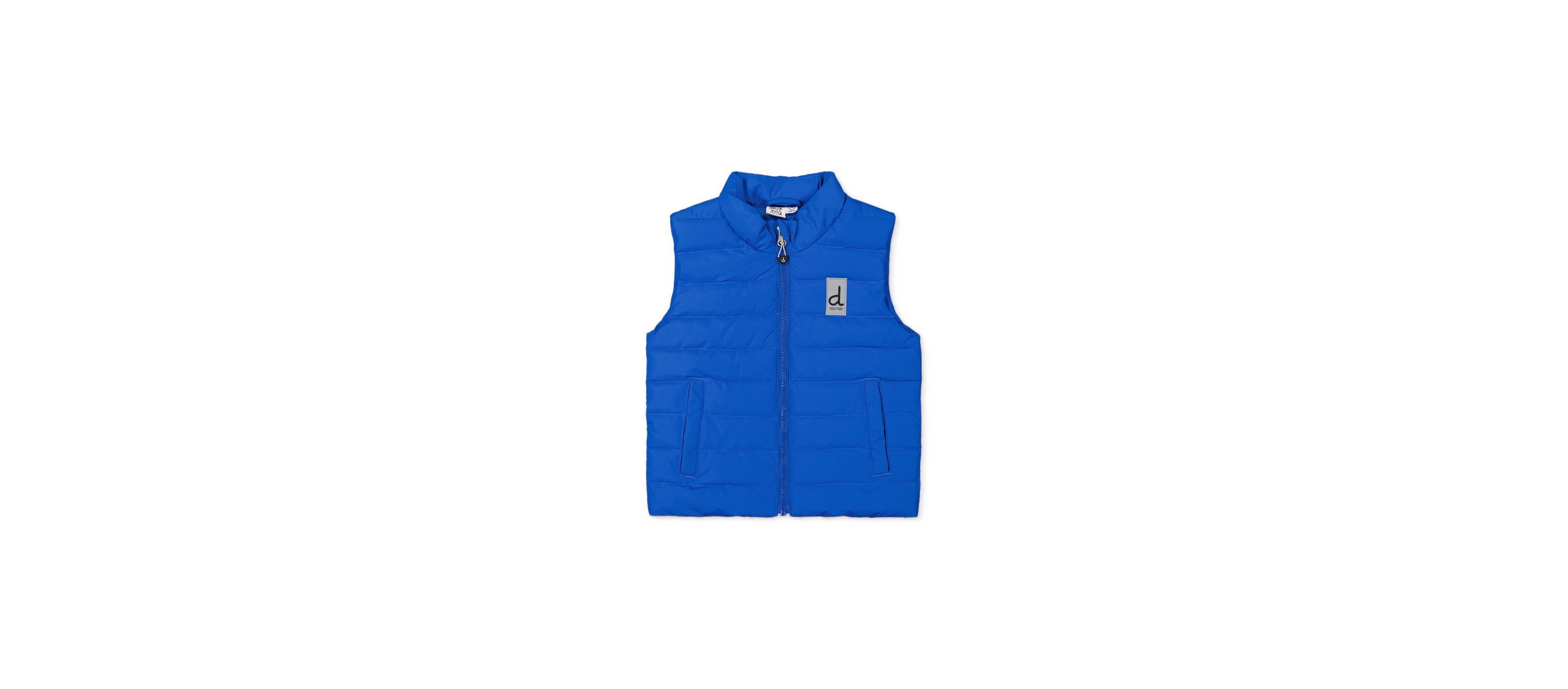 Deux par Big Boys 7-14 Sleeveless Quilted Mid-Season Vest Blue