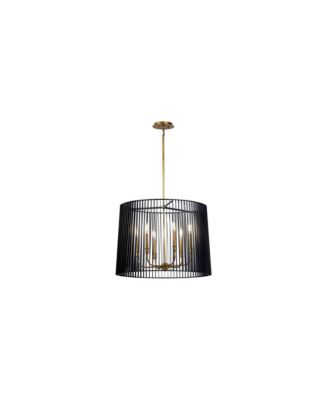 Linara 26" Wide and Brass 6-Light Chandelier