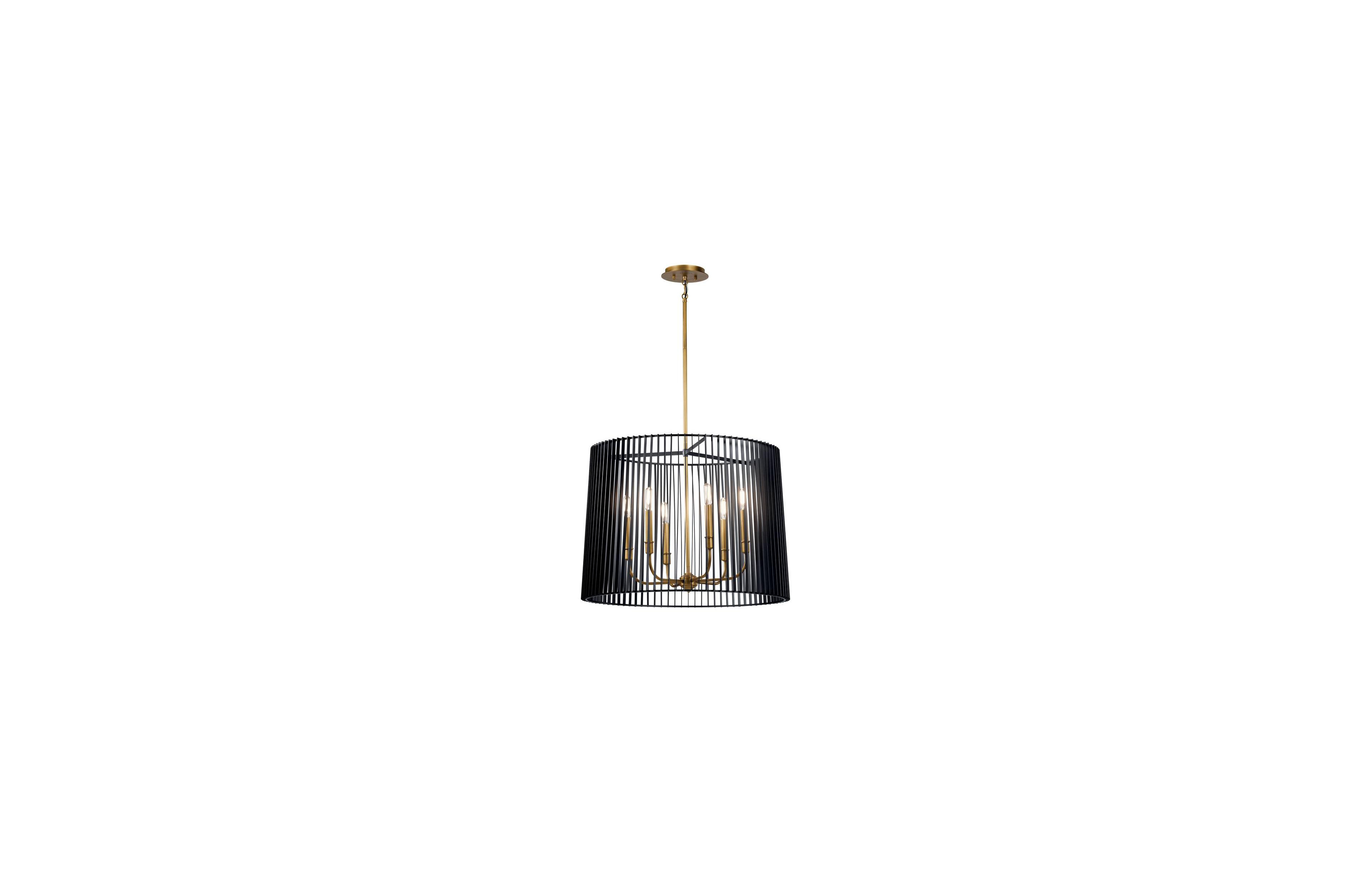 Kichler Linara 26" Wide and Brass 6-Light Chandelier