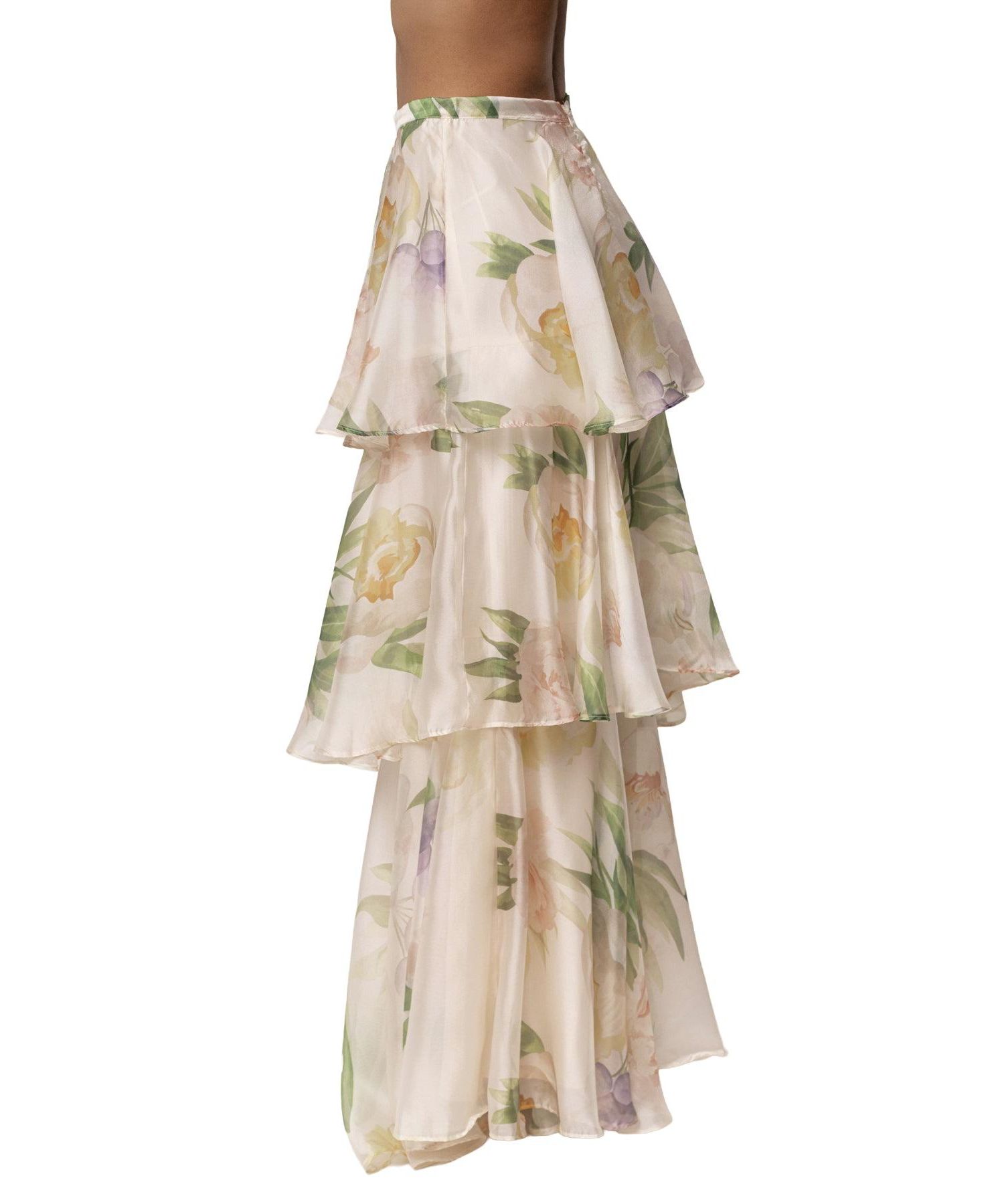 Women's Botanical Dreams Floral-Print Halter Cropped Top and Tiered Maxi Skirt, 2-Piece Set