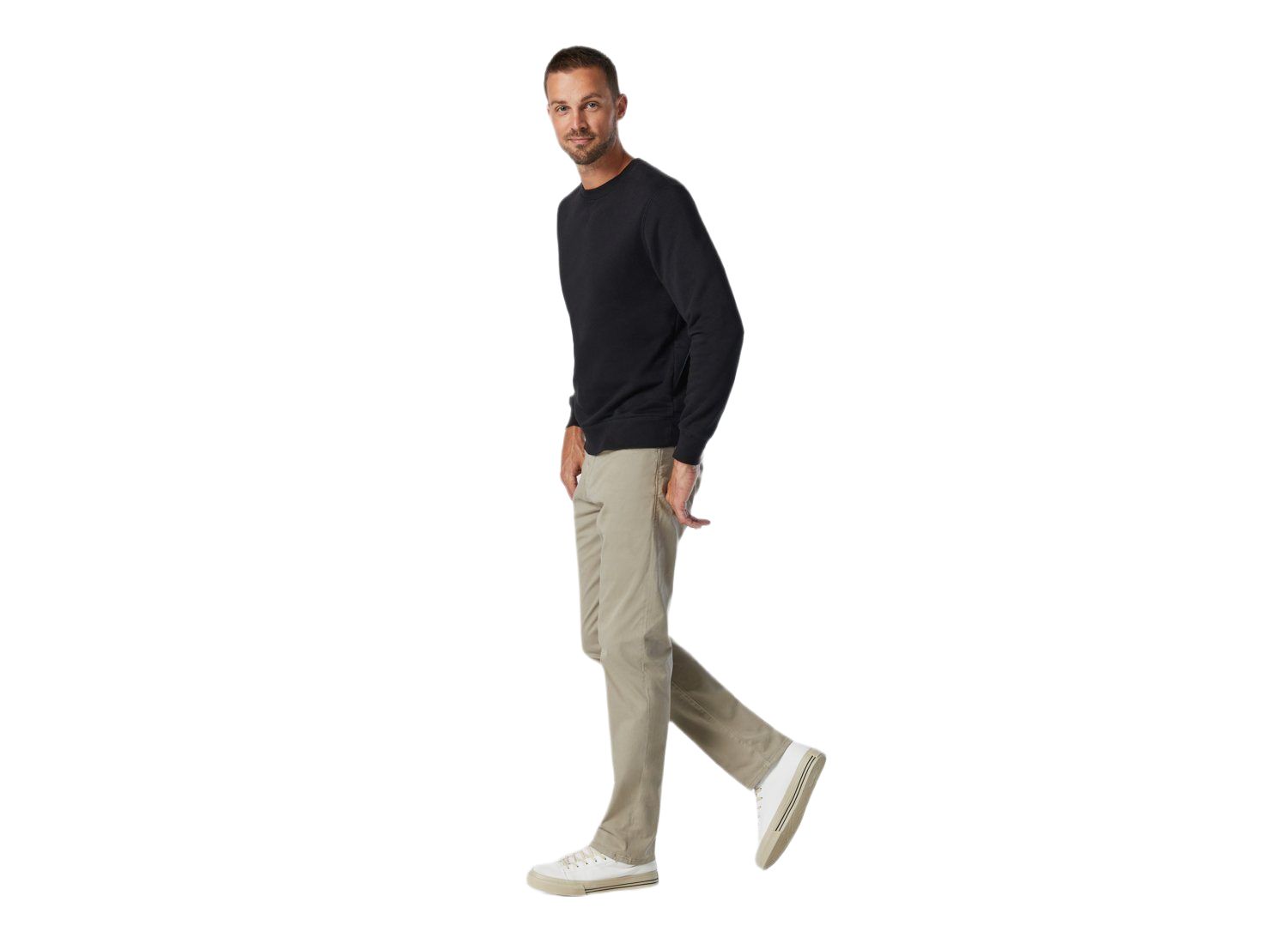 Men's Zach Twill Regular-Rise Straight-Leg Pants