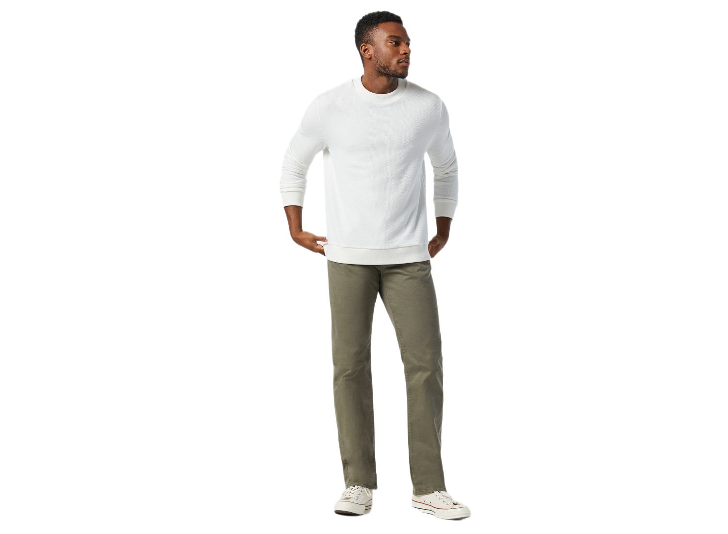 Men's Zach Straight-Leg Regular Rise Twill Pants