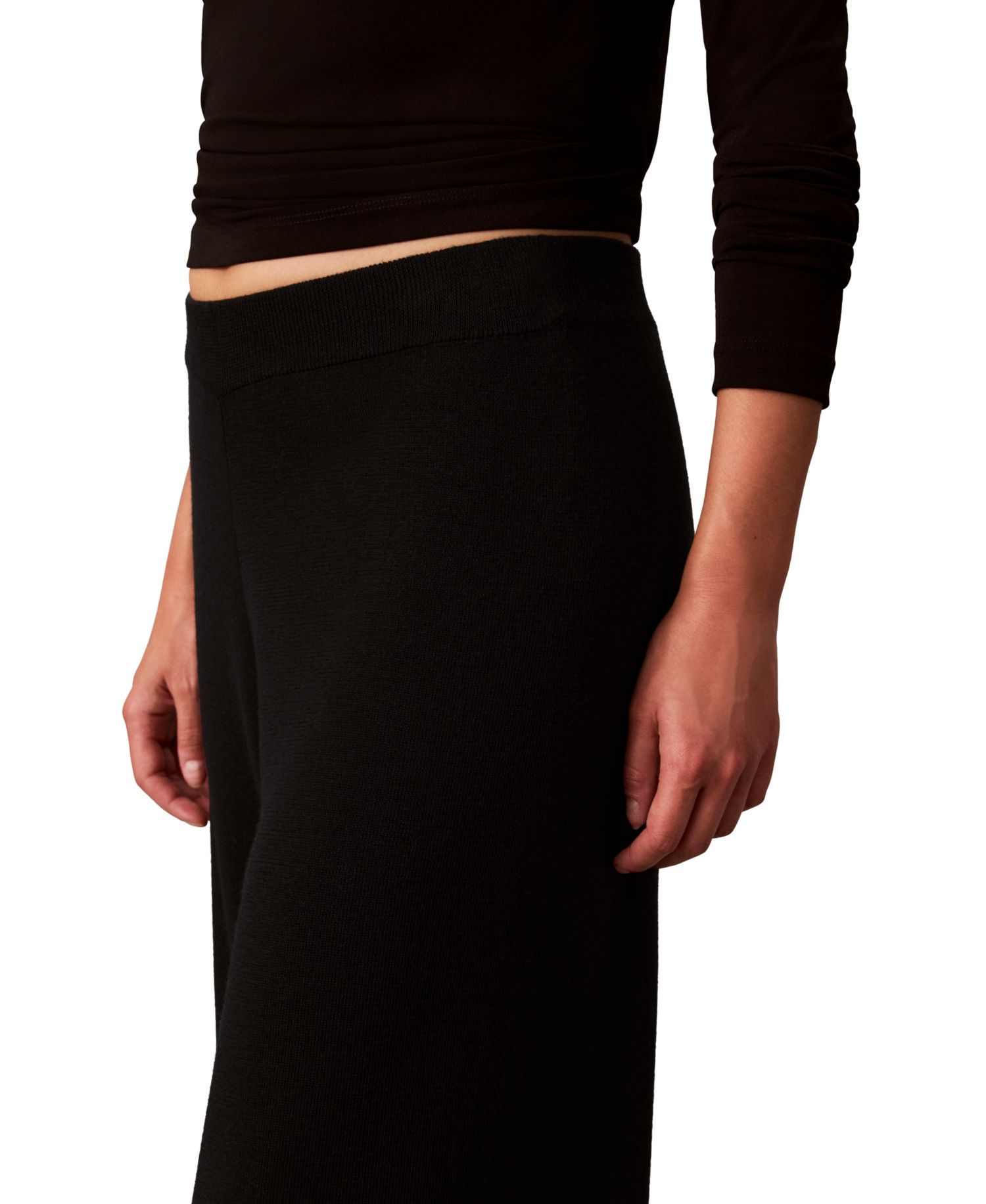 Women's Pull-On High-Rise Wide-Leg Sweater Pants