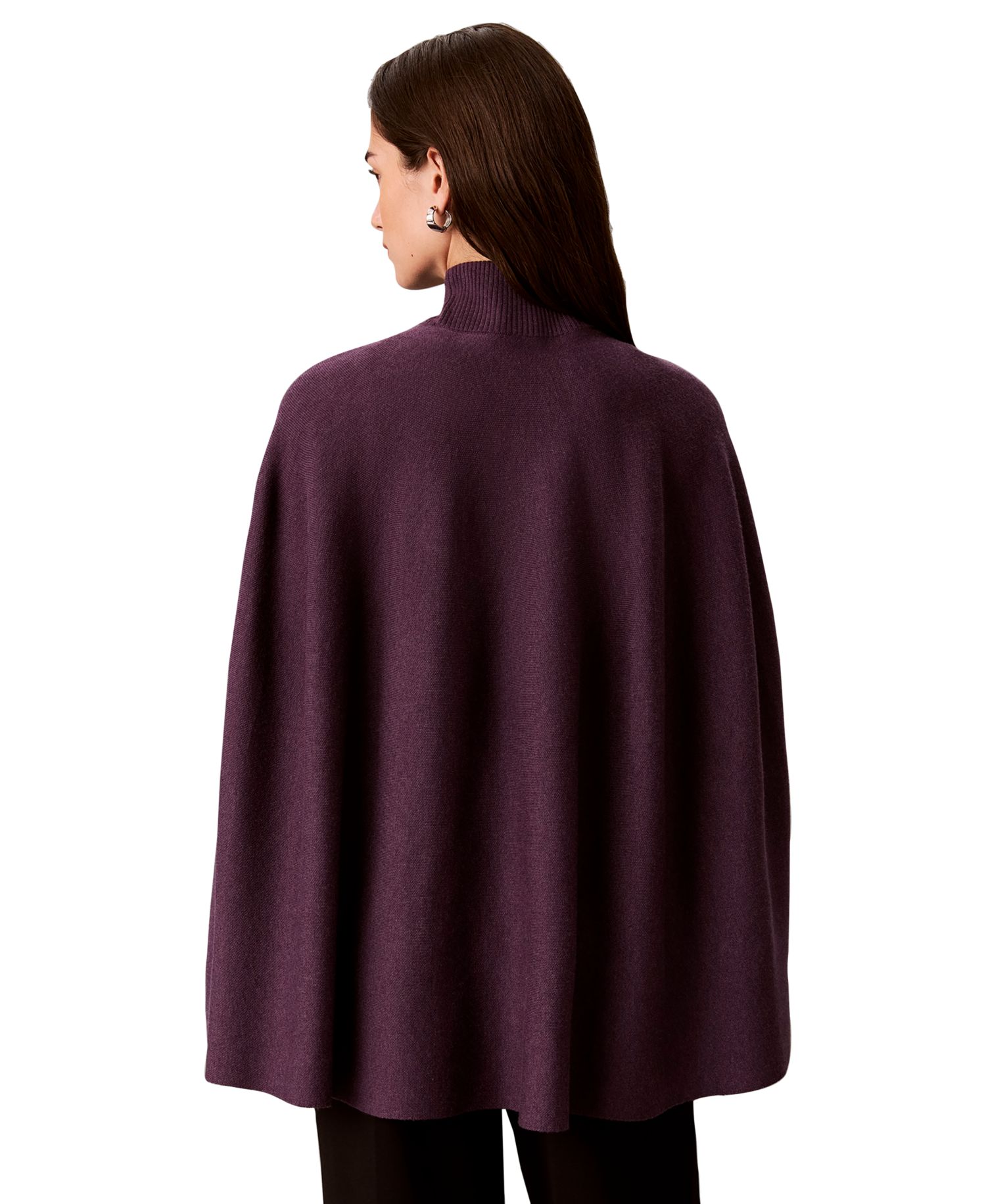 Women's Sleeveless Mock Neck Cape Top