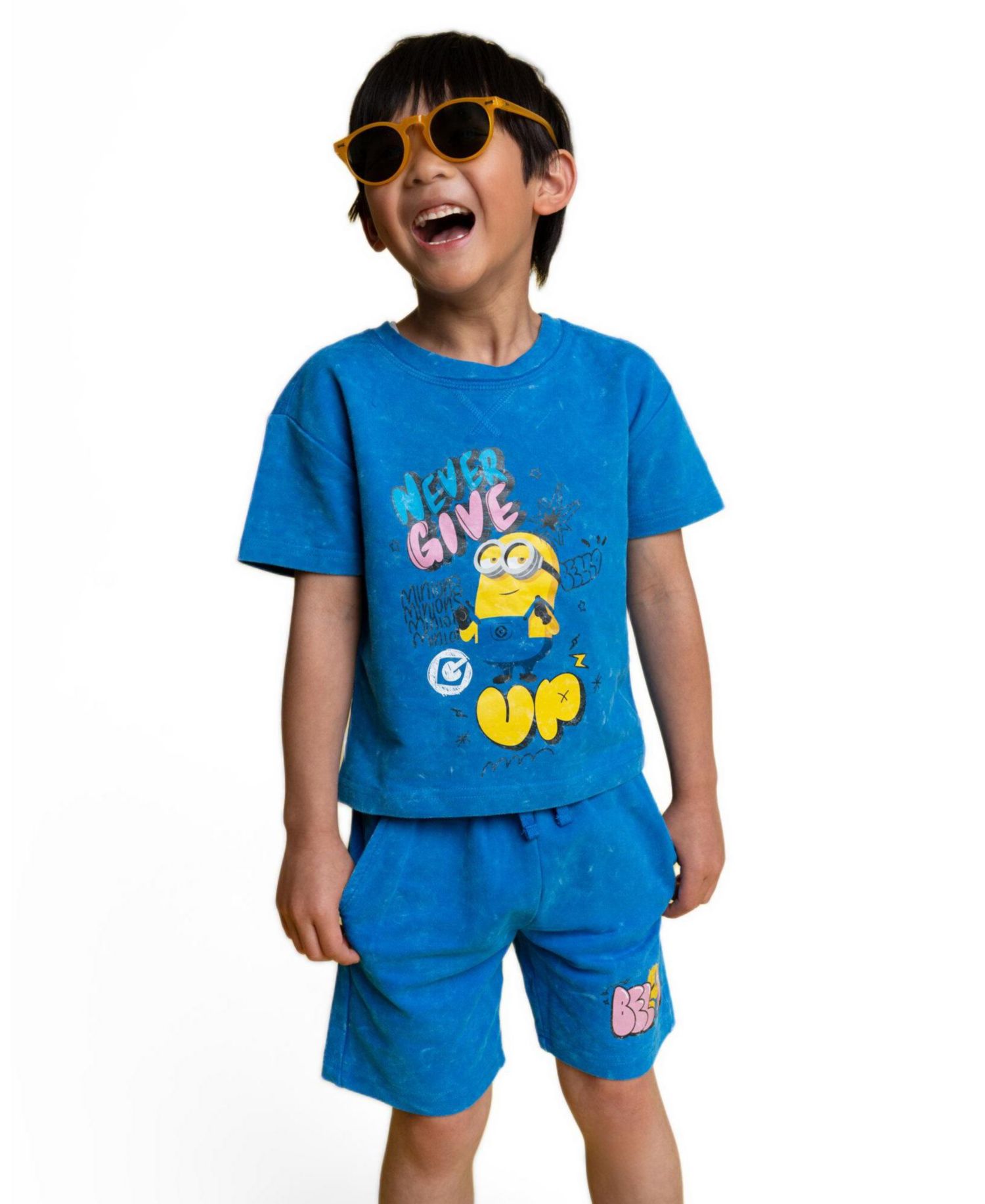 Boys' 4-20 Graphic Washed T-Shirt and Shorts, 2-Piece Set