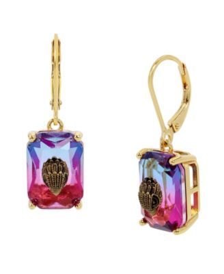 Glass Crystal Ombre Signature Eagle Drop Earrings