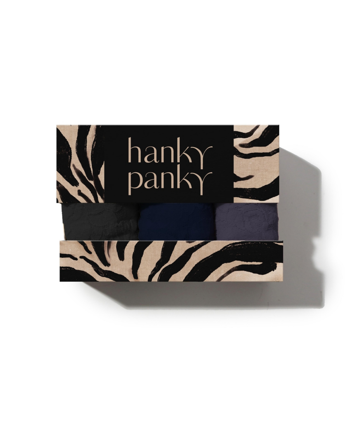 Hanky Panky Supima Cotton-Blend Original Rise Lace-Trim Thong, 3-Pack