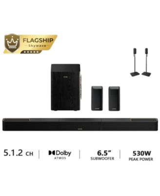 Skywave Series 5.1.4ch Wireless Surround Sound System, 760W Dolby Atmos Sound Bar with 8" Subwoofer,2 Wireless Surround Speakers