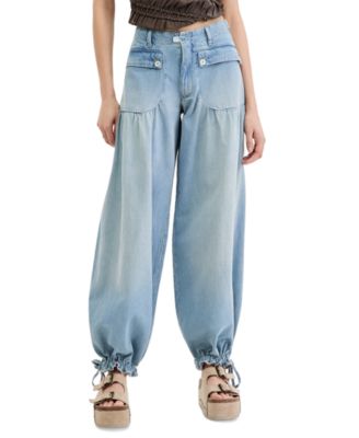 Women's We The Free Lotus Tie Hem Balloon Jeans