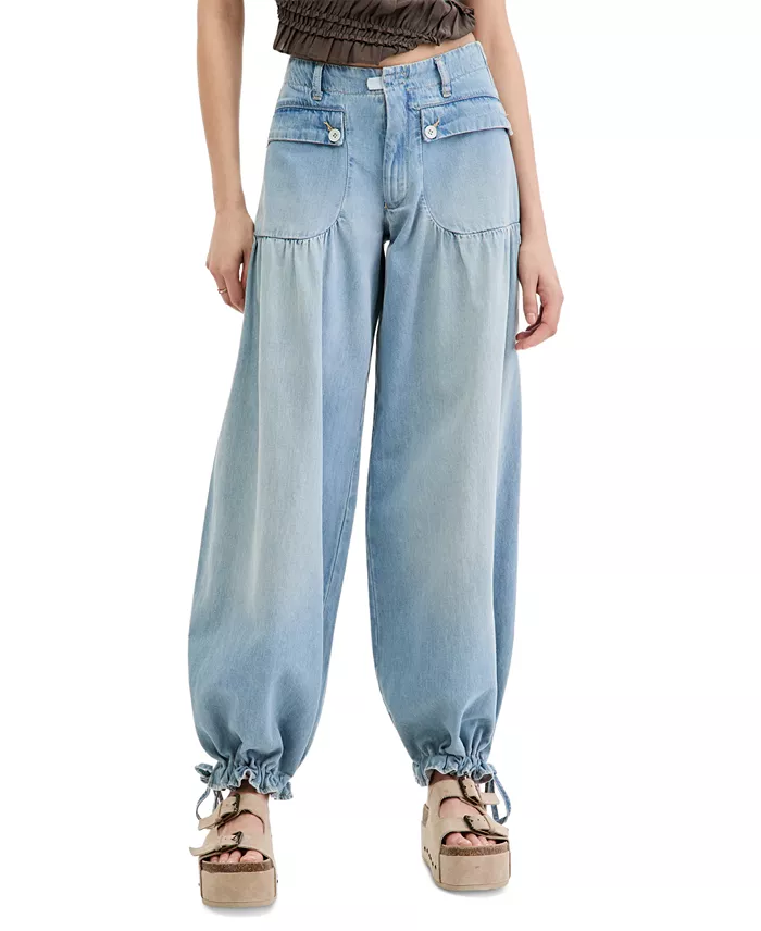 Women's We The Free Lotus Tie Hem Balloon Jeans