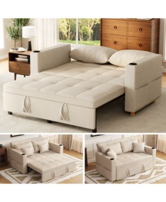 31.5" Sleeper Chair, Convertible Chair Bed for Adults, 3-in-1 Pull Out Sofa Chair