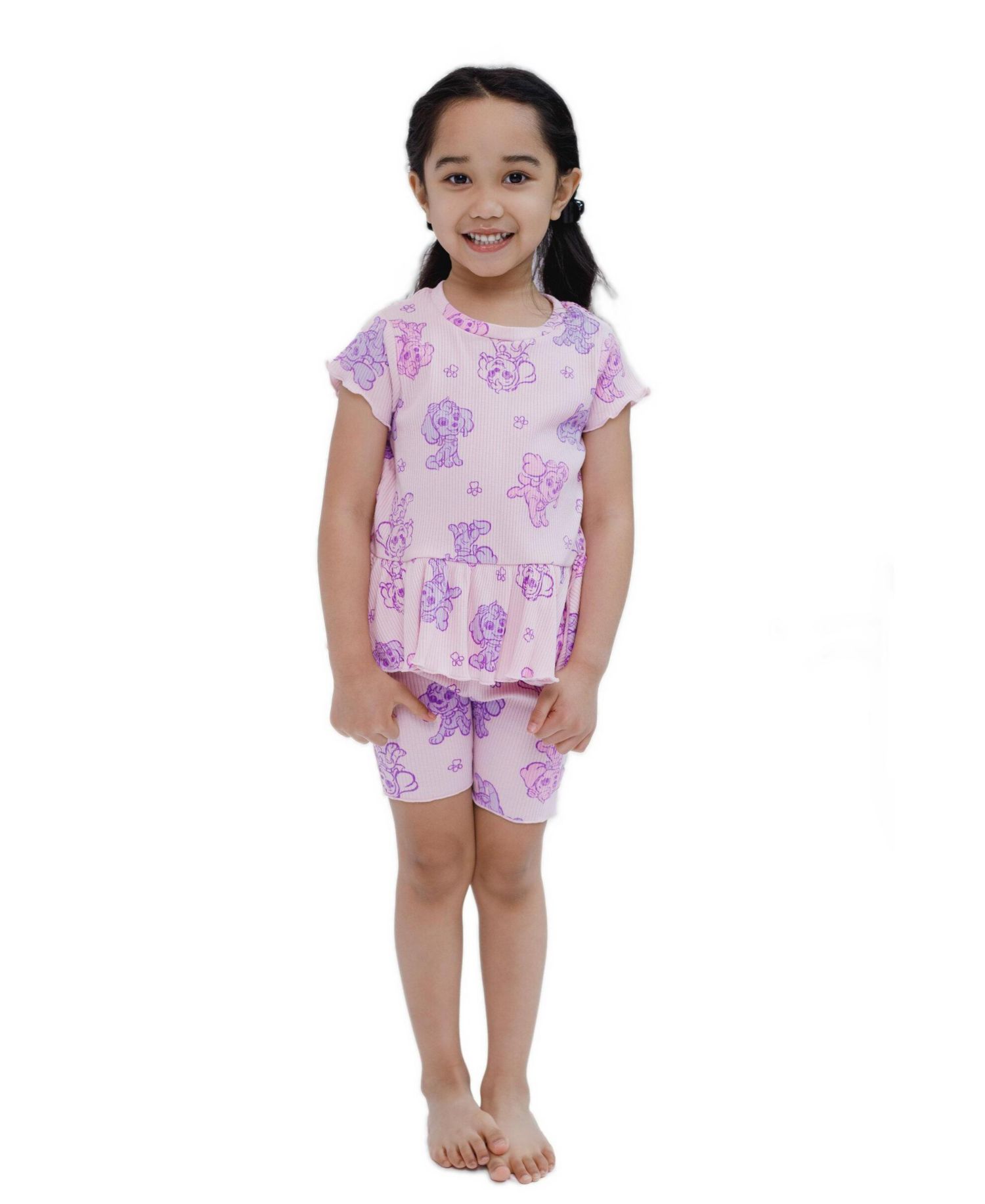 Baby Girls' Skye Short-Sleeve Peplum Tee and Bike Shorts, 2-Piece Set