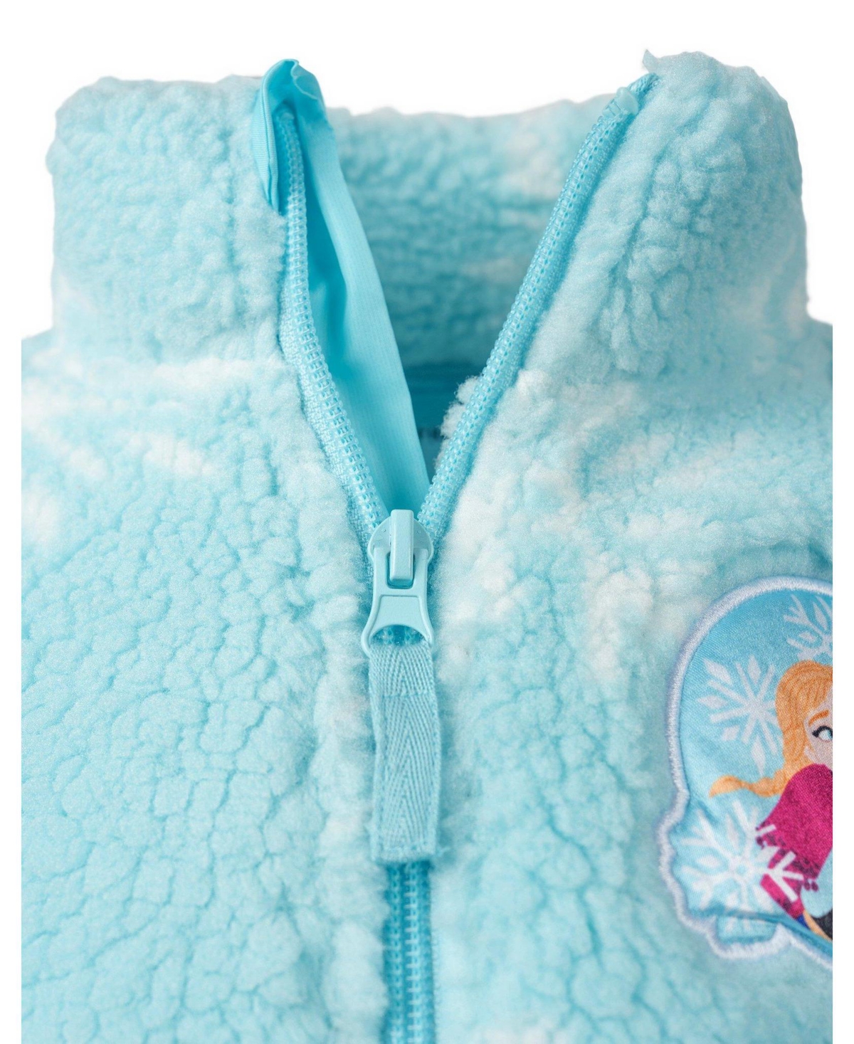 Frozen Girls' 4-16 Full-Zip Fleece Appliqued Jacket