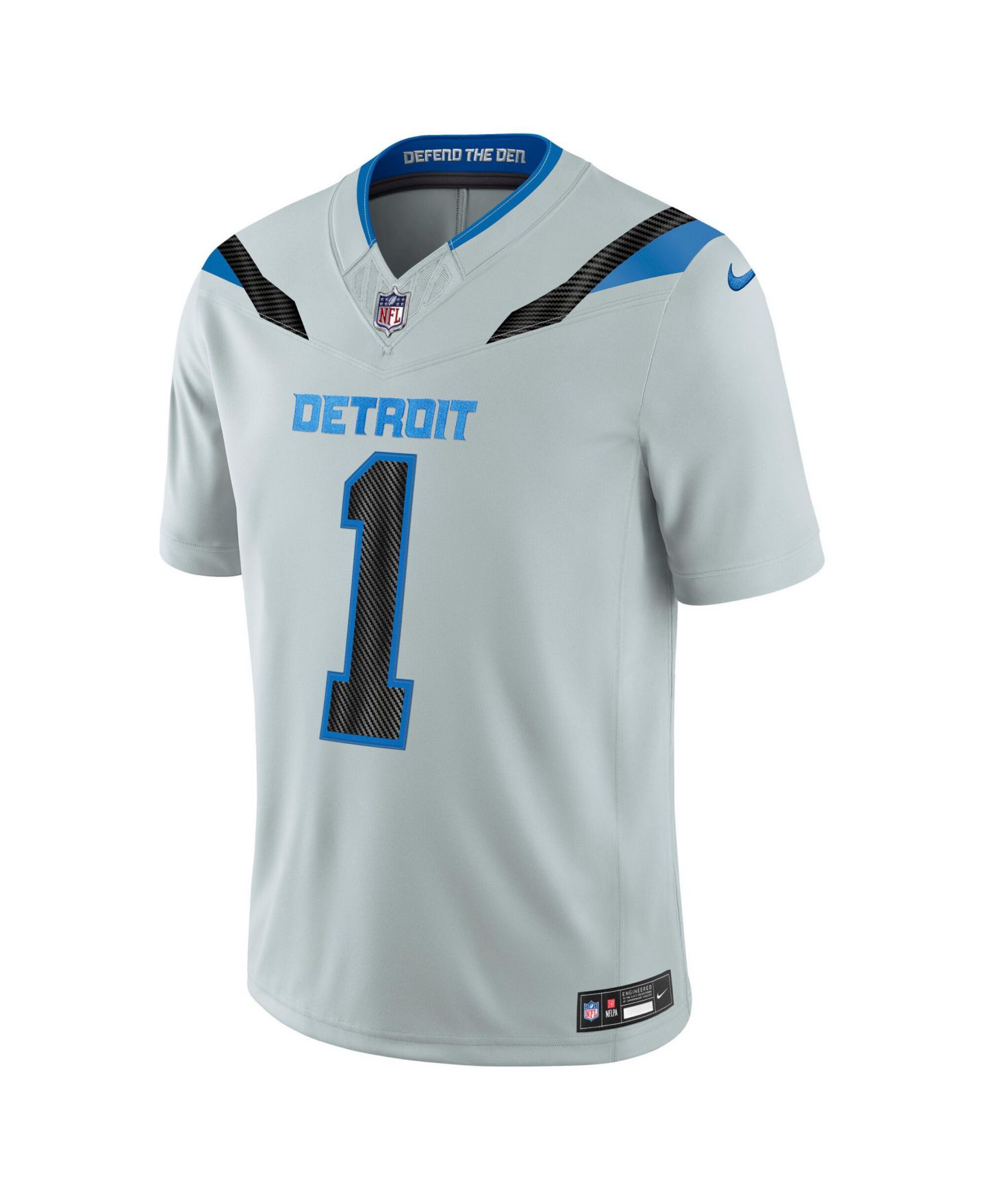Мужской топ Nike Jameson Williams Silver Detroit Lions 2026 Rivalries Collection Vapor F.U.S.E Stitched Limited Jersey — фото 2
