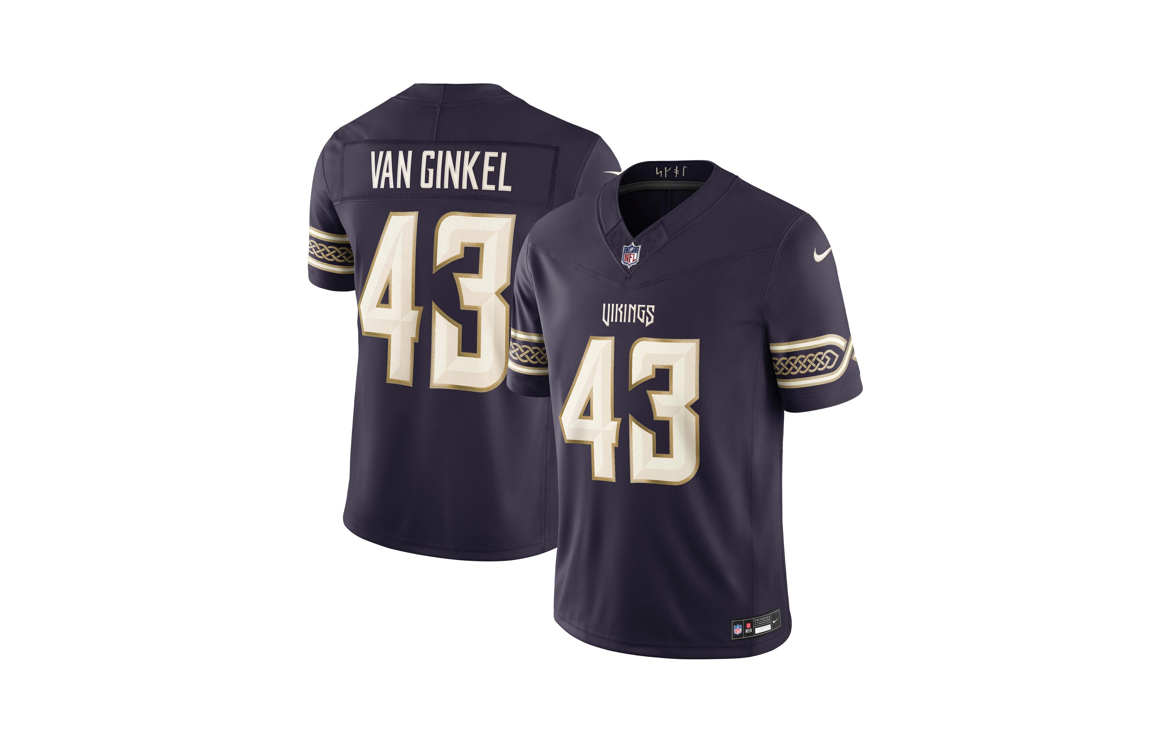Nike Men's Andrew Van Ginkel Purple Minnesota Vikings 2026 Rivalries Collection Vapor F.u.s.e Stitched Limited Jersey