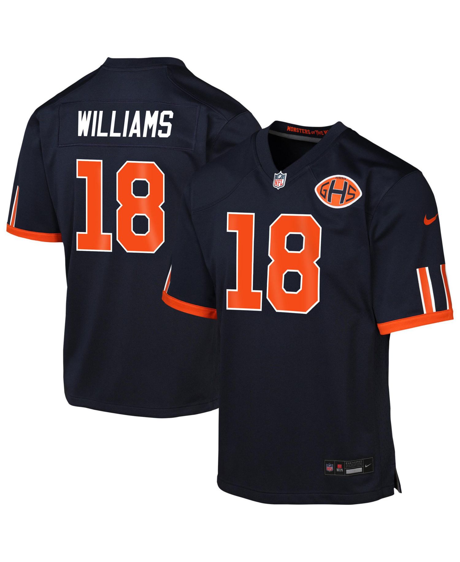 Big Boys and Girls Caleb Williams Navy Chicago Bears 2026 Rivalries Collection Game Jersey