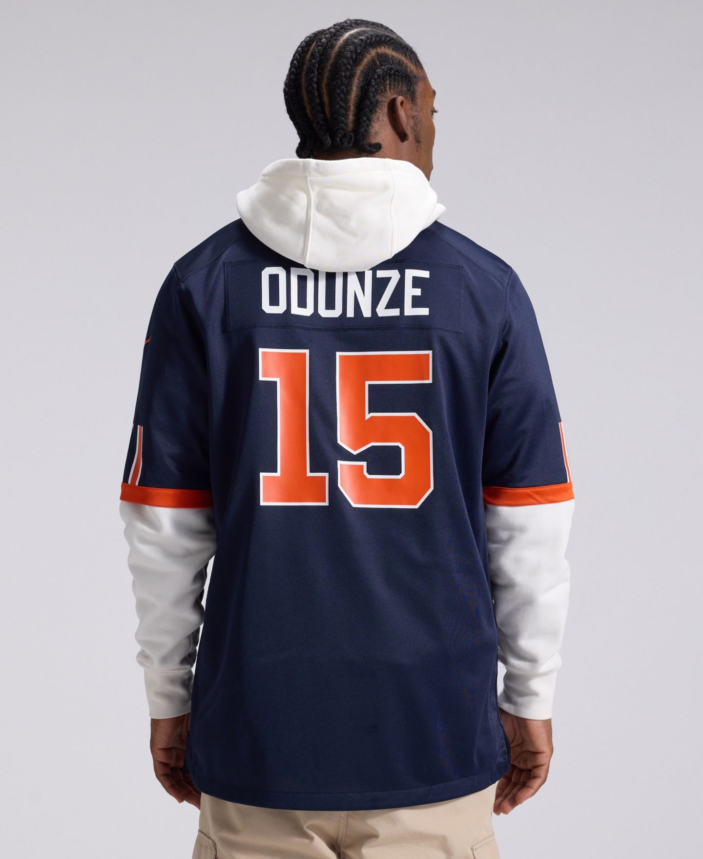Мужской топ Nike Rome Odunze Navy Chicago Bears 2026 Rivalries Collection Game Jersey — фото 3