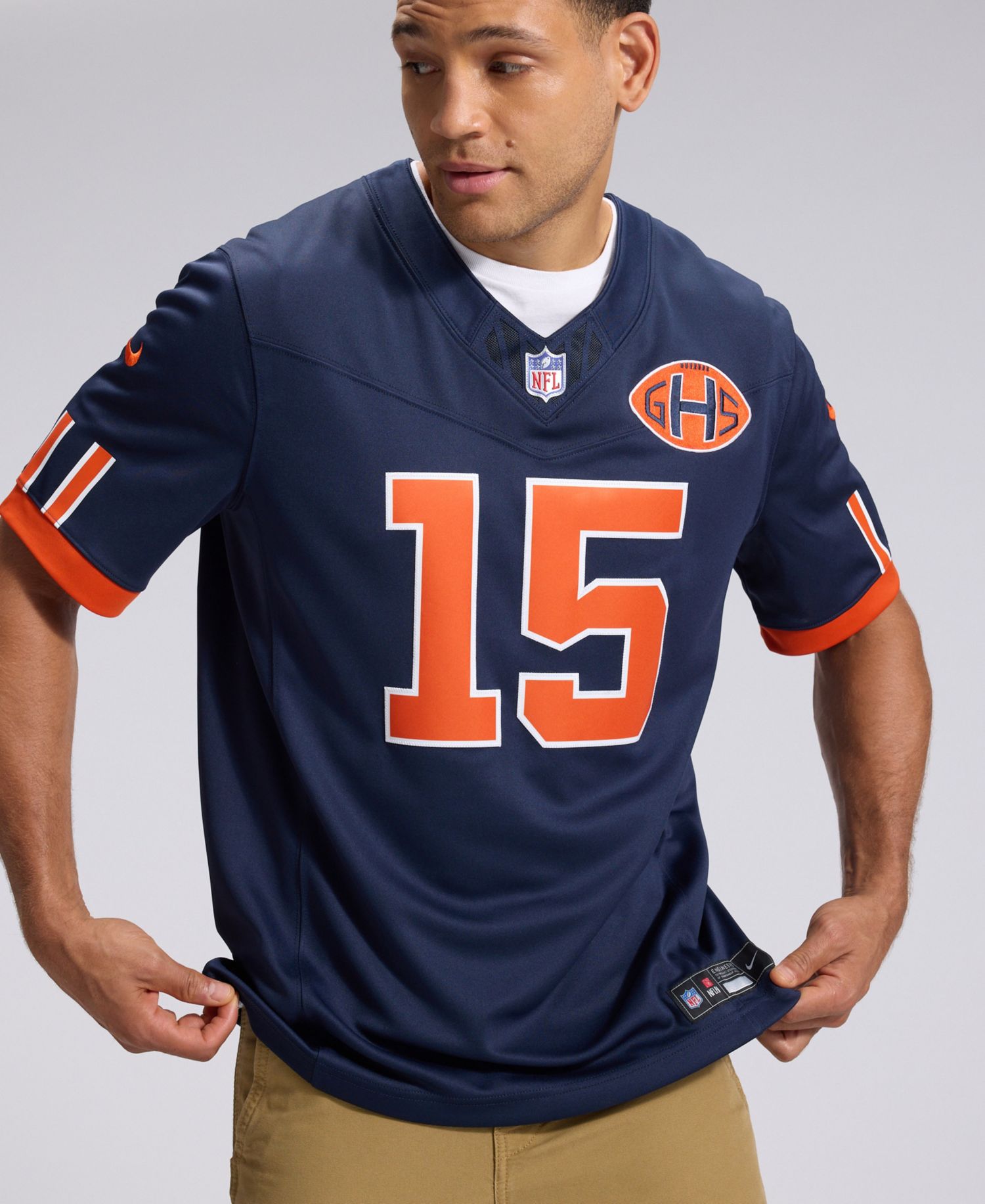 Men's Rome Odunze Navy Chicago Bears 2026 Rivalries Collection Vapor F.U.S.E Stitched Limited Jersey