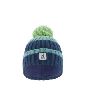Little and Big Boy Fleece-Lined Pompom Beanie