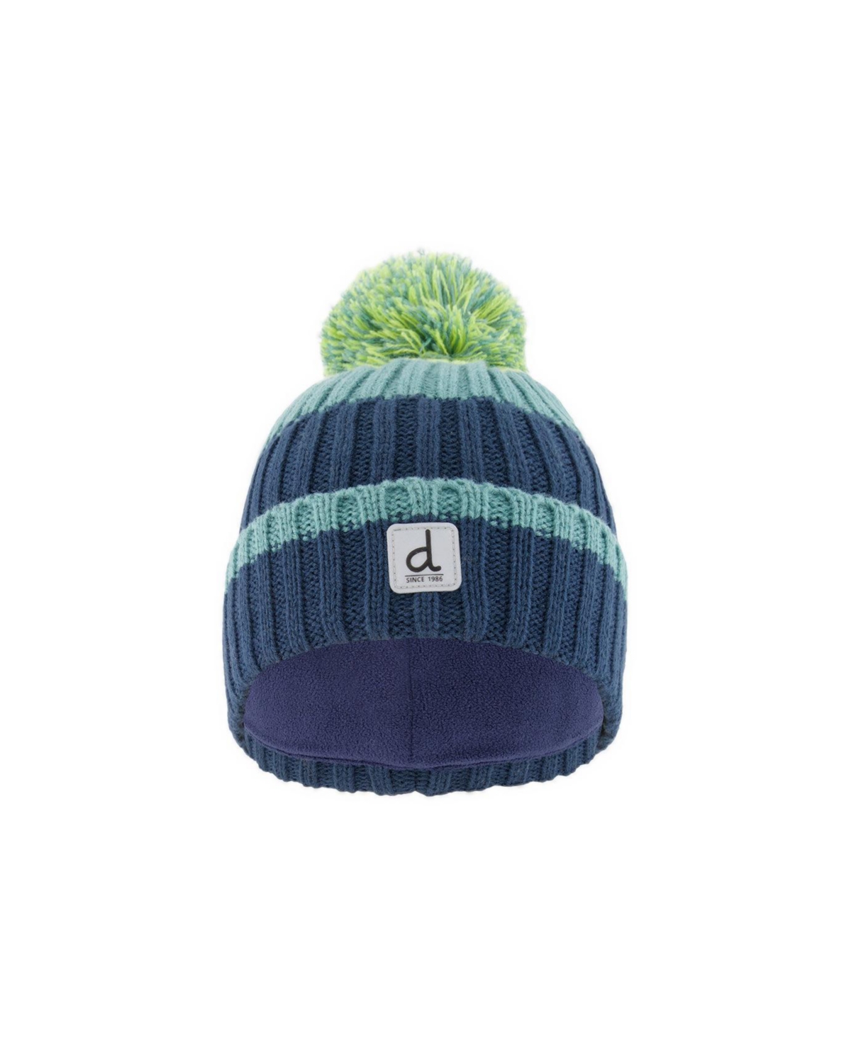 Deux par Deux Little and Big Boy Fleece-Lined Pompom Beanie