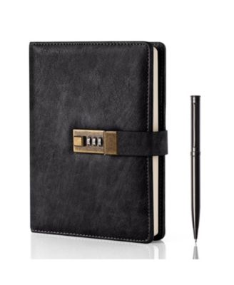 Lock Journal PU Leather Diary With Lock 240 Pages Lined Notebook Gift Set