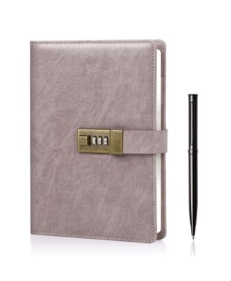 Lock Journal PU Leather Diary With Lock 240 Pages Lined Notebook Gift Set