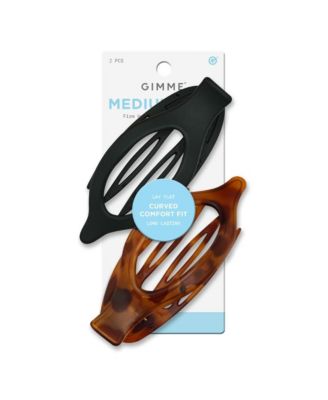 Lay Flat Curved Comfort Clip - Designed for Driving and the Headrest - Hair Accessory for All Hair Types- (2 Pack)