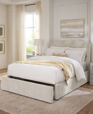Margaux King Upholstered Button-Tufted Storage Bed