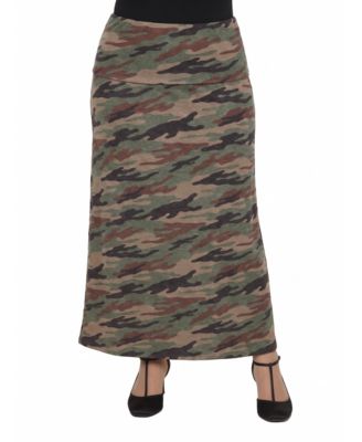 Plus Size Comfy High-Waisted Maxi Skirt