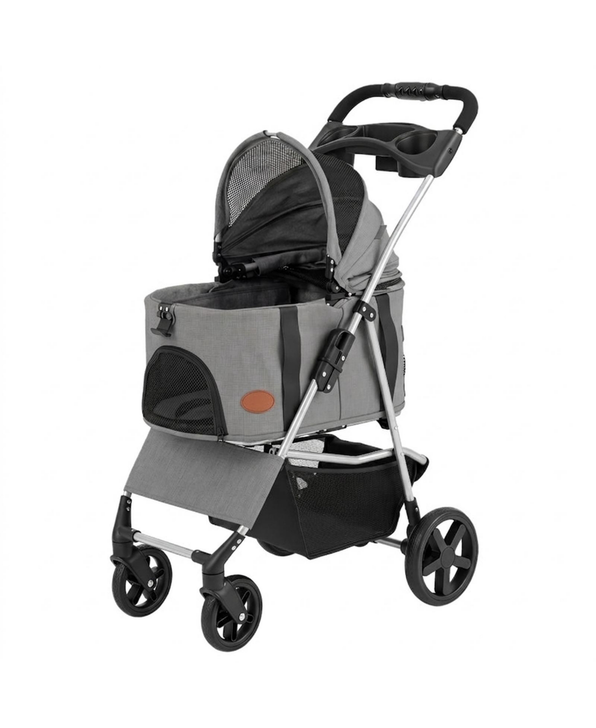 Hongge Compact 3-in-1 Pet Stroller Featuring a Detachable Carrier