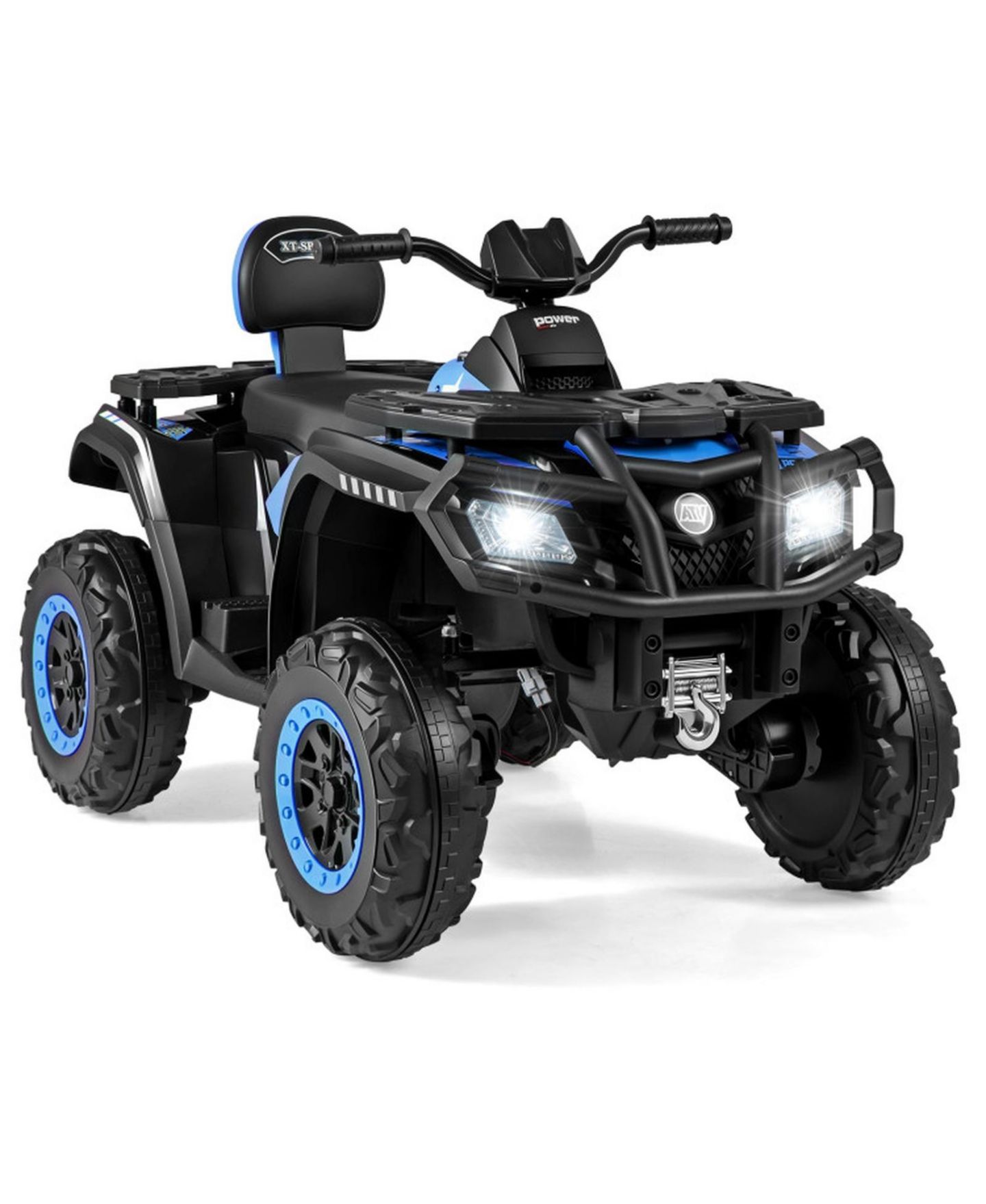 Детская игрушка HONGGE 24V 2-Seater Kids Ride-On ATV with Four Motors and LED Lights, Ages 3-8, цвет: Тёмно-синий — фото 10
