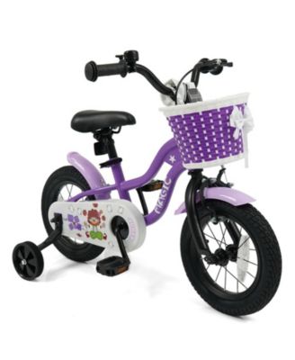 12-Inch Kids' Bike with Detachable Training Wheels and Adjustable Seat, 110 lbs Capacity, Ages 3–8