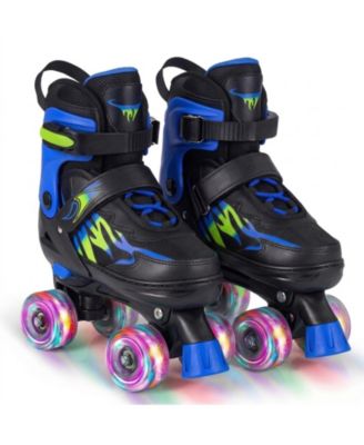 Adjustable Light-Up Wheels Quad Skates, Ages 7-9