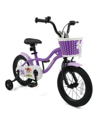 14-Inch Kids' Bike with Detachable Training Wheels and Dual Brakes, Ages 3-5