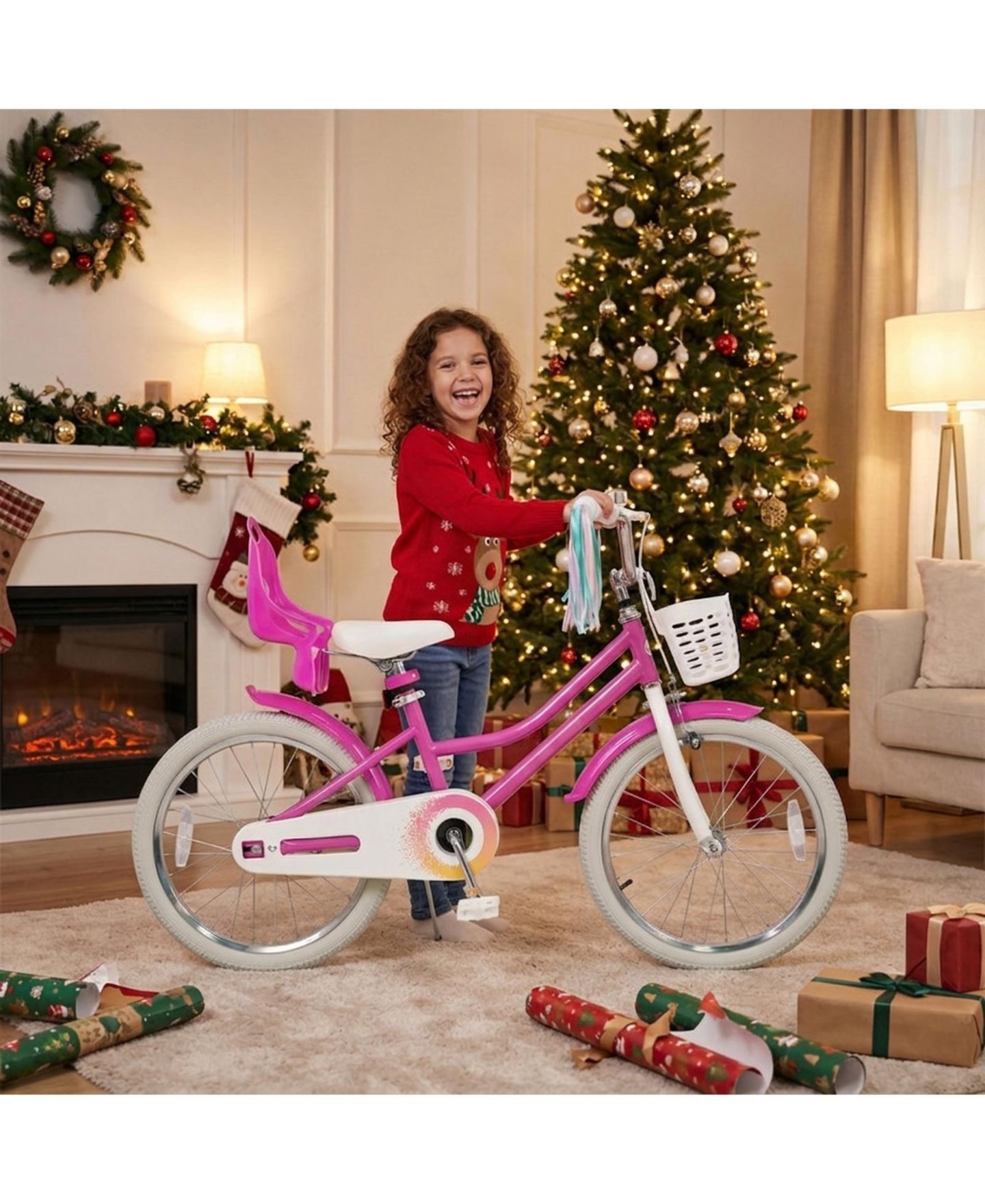 Детская игрушка HONGGE 20-Inch Kids Bike with Dual Brakes and Adjustable Seat, Ages 8+ — фото 9