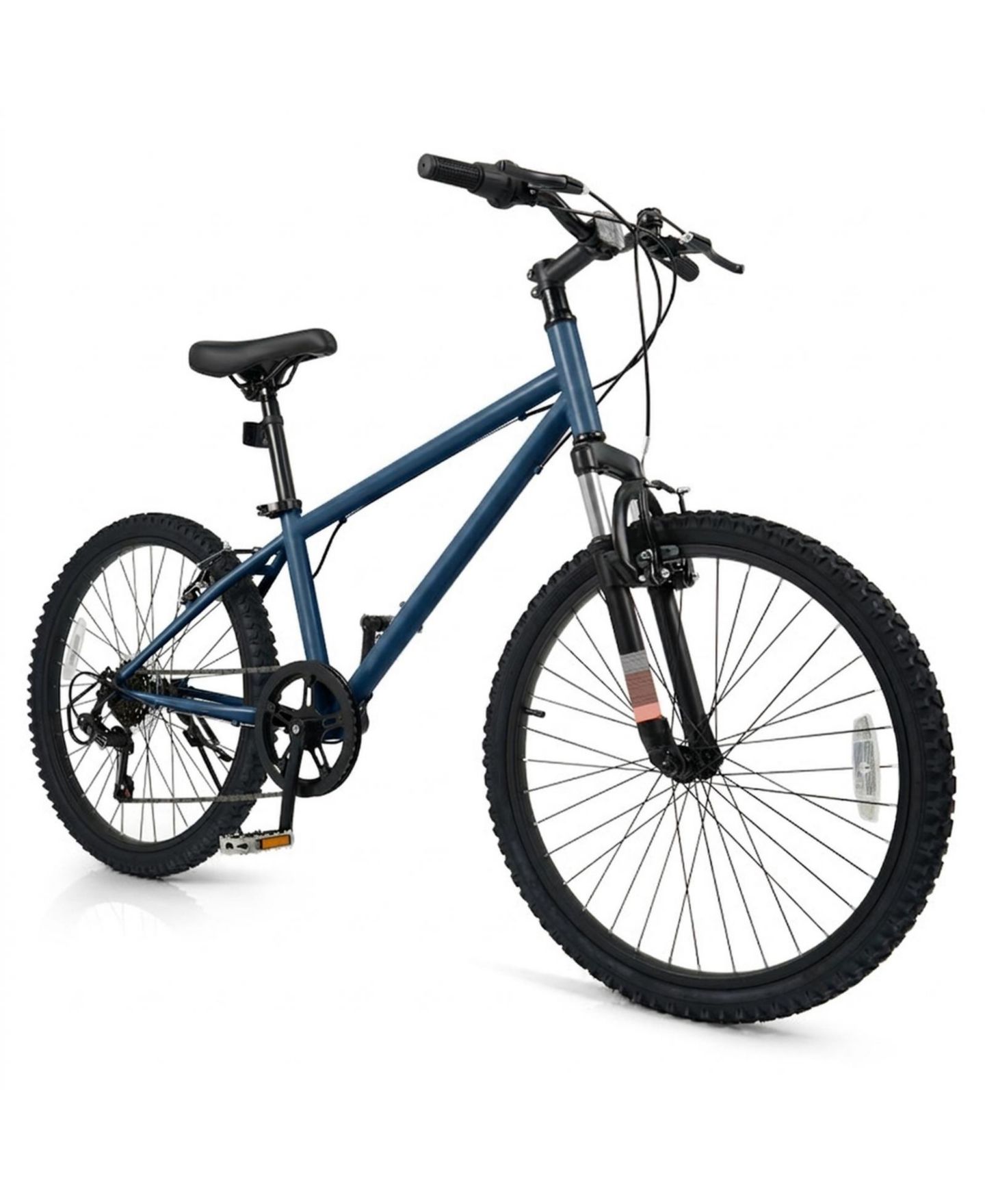 Детская игрушка HONGGE 24-Inch Youth Mountain Bike with Front-Suspension Fork, Shimano 6-Speed, and Adjustable Fit, Ages 8+, цвет: Тёмно-синий — фото 1