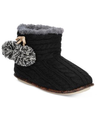 PJ Couture Cable Knit Slipper Booties Macy s