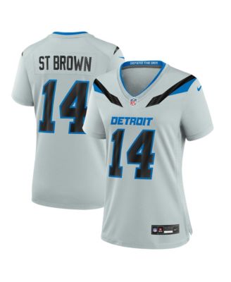 Women's Amon-Ra St. Brown Silver Detroit Lions 2026 Rivalries Collection Game Jersey