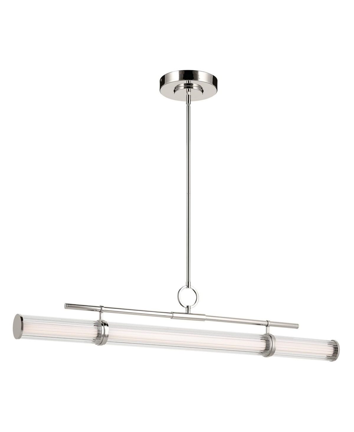 Kichler Riven 48.25 Inch Led 1 Light Linear Chandelier in Polished Nickel