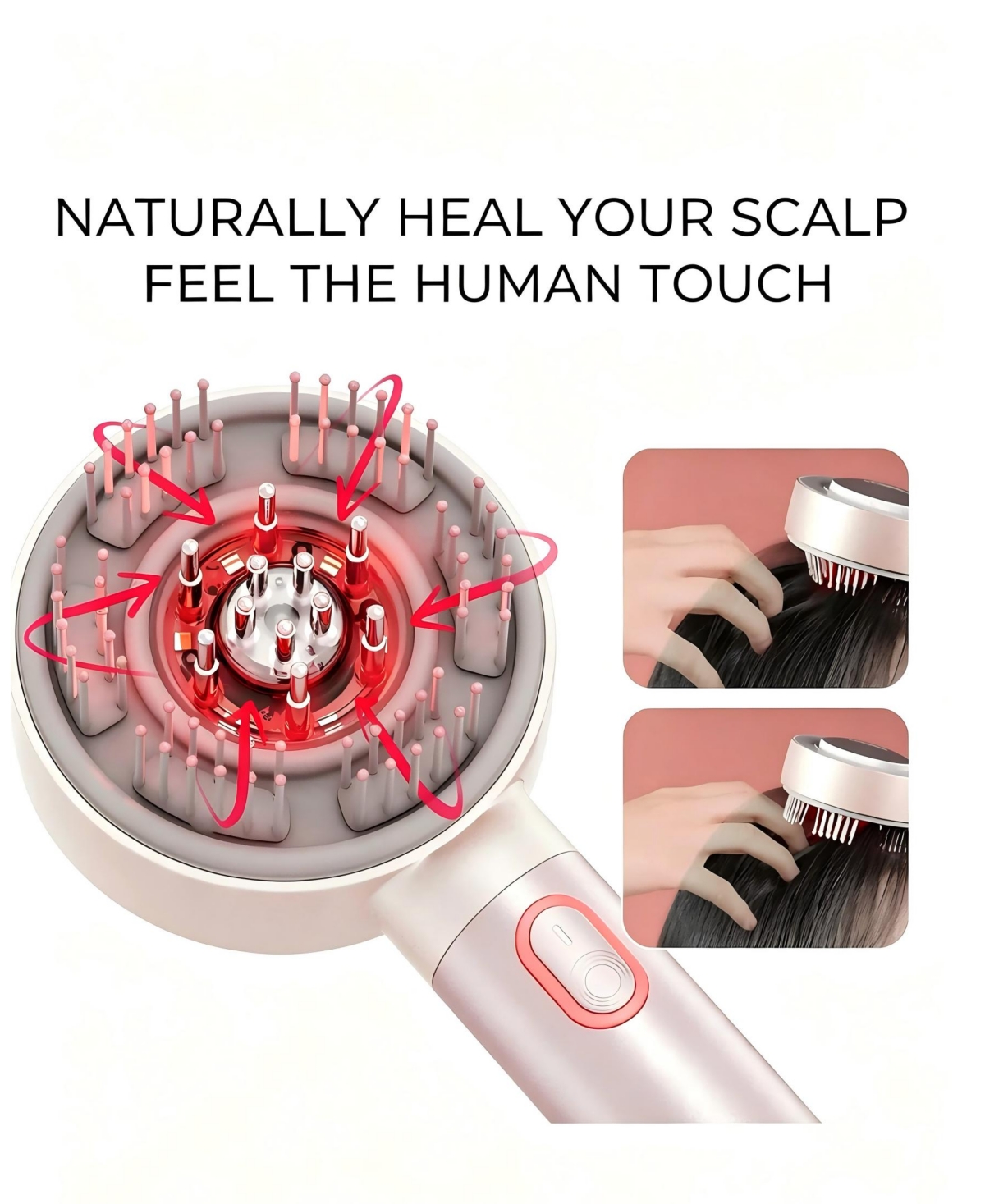 Tymo Beauty TriThera Red Light Scalp Therapy Massage Brush