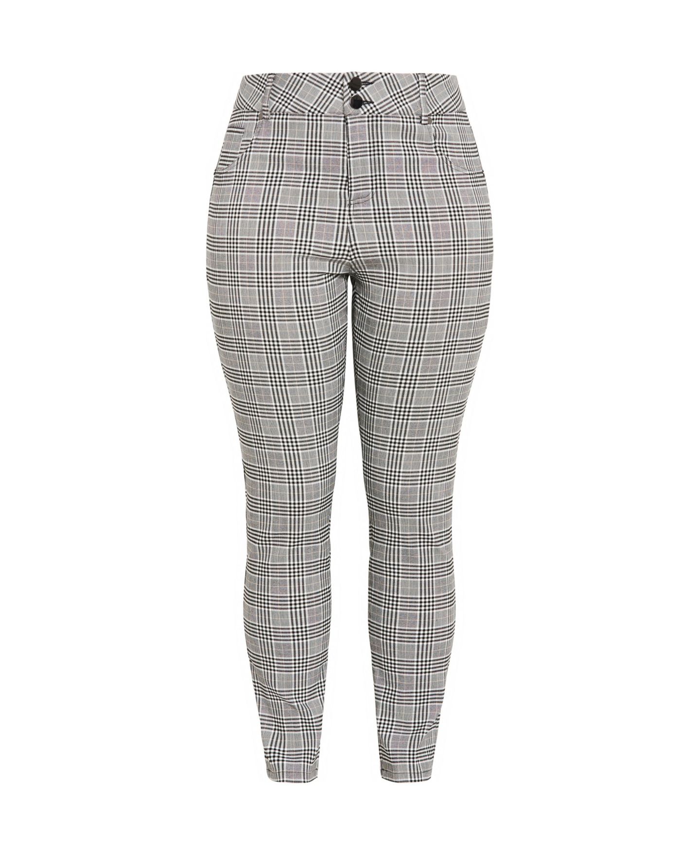Женские брюки CITY CHIC Bengaline Check, цвет: Чёрный клетчатый — фото 4
