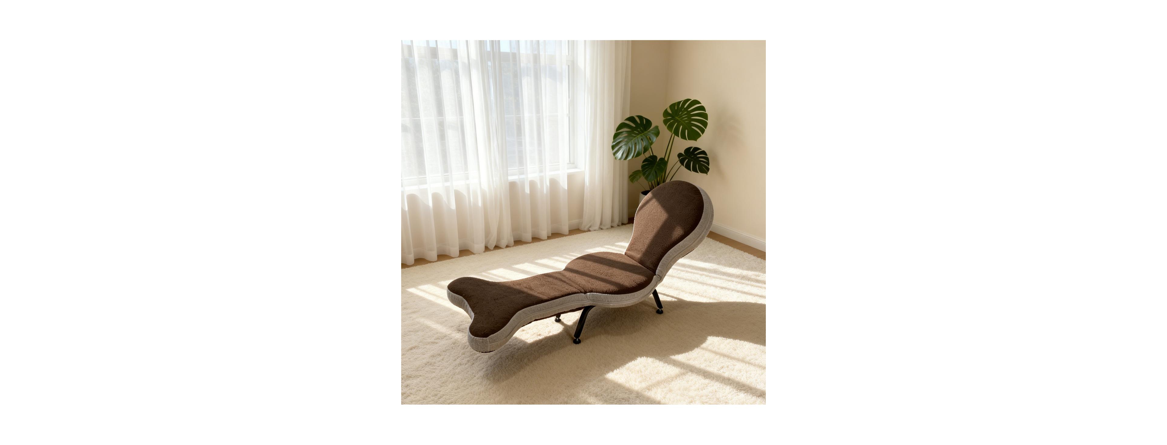 Streamdale Foldable Ergonomic Teddy Velvet Lazy Sofa Chair