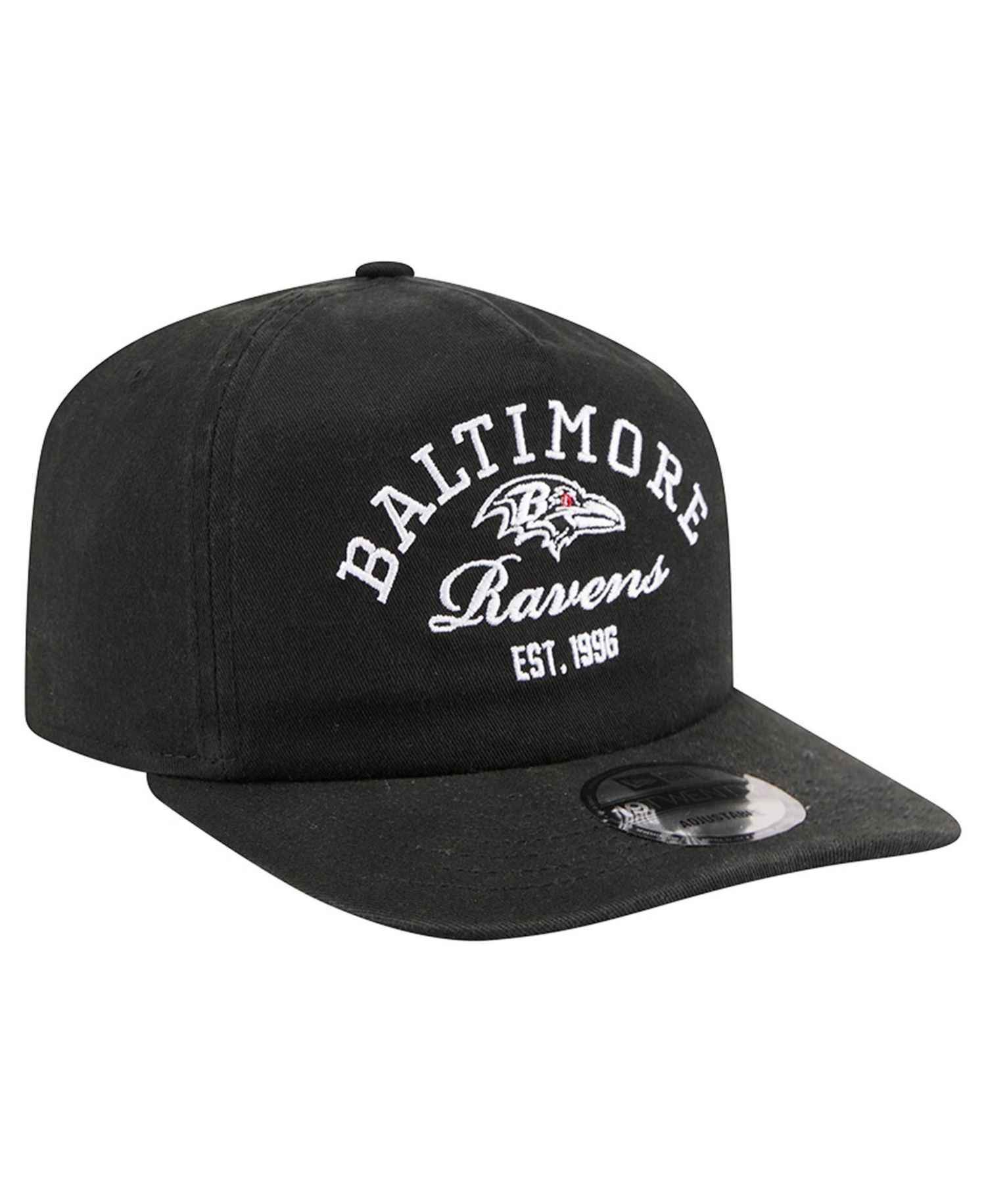 Men's Black Baltimore Ravens Stacked 19TWENTY Adjustable Hat