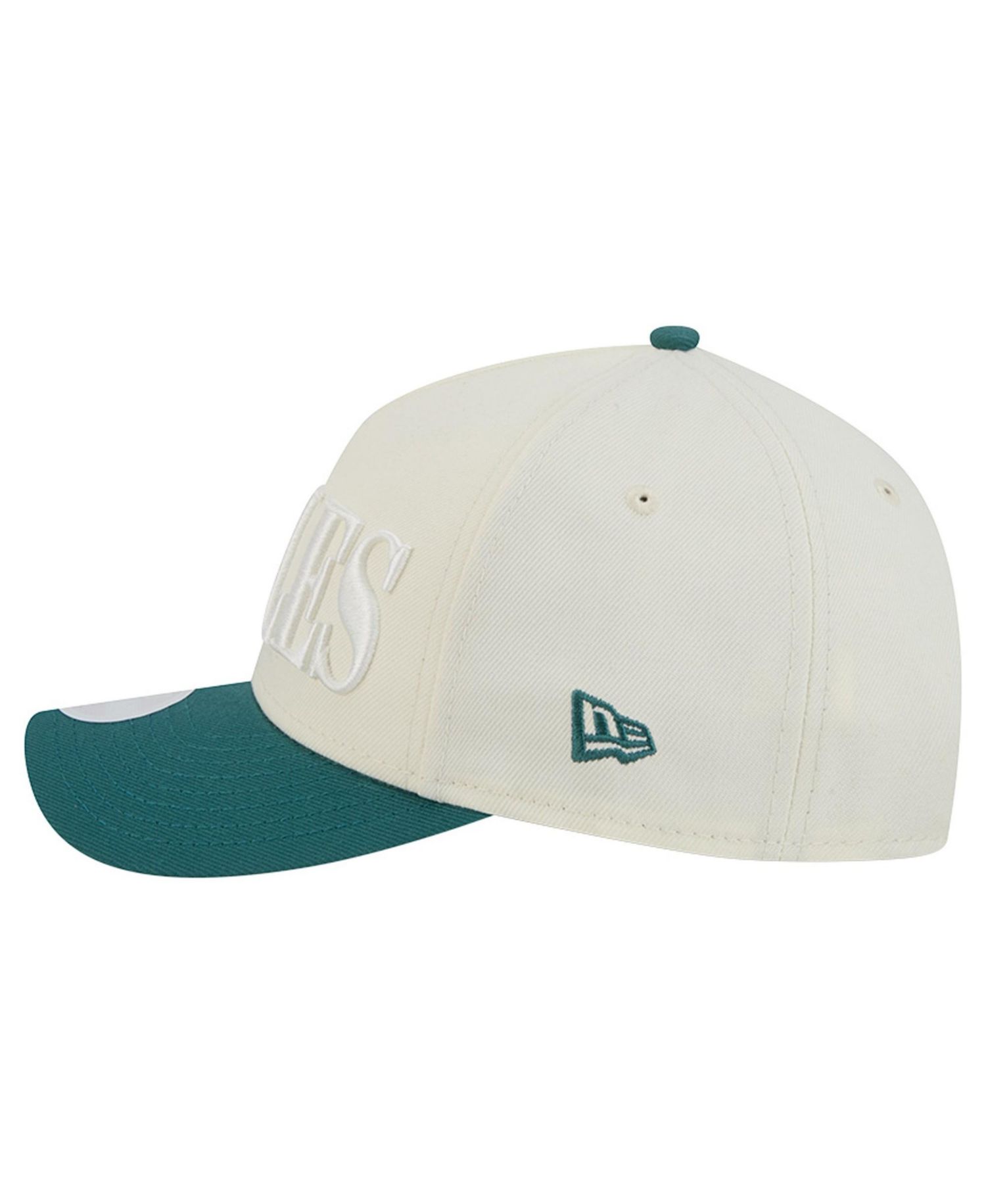 Women's Cream/Midnight Green Philadelphia Eagles Tonal A-Frame 9FORTY Adjustable Hat