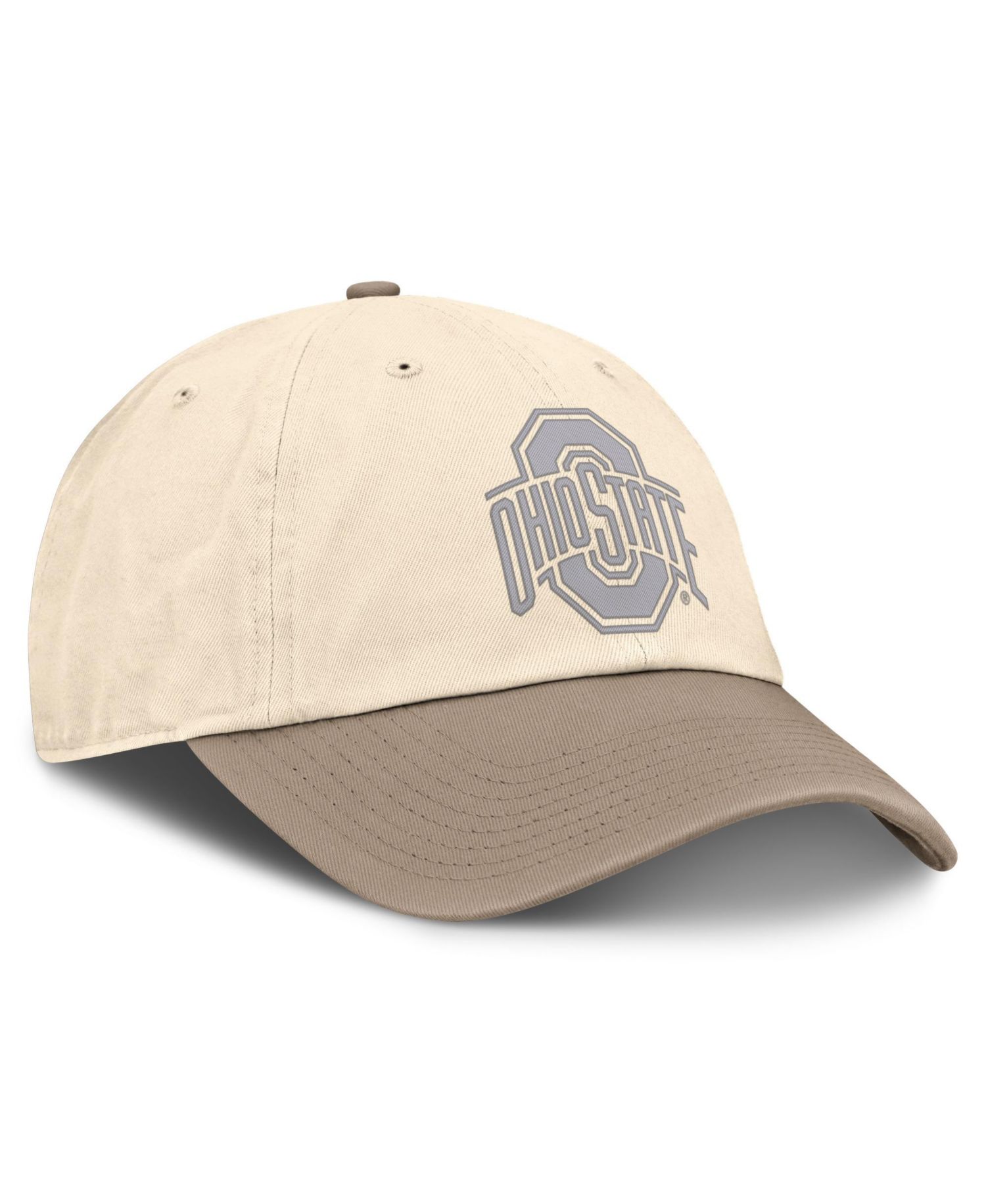 Men's Natural/Khaki Ohio State Buckeyes Two-Tone Club Adjustable Hat