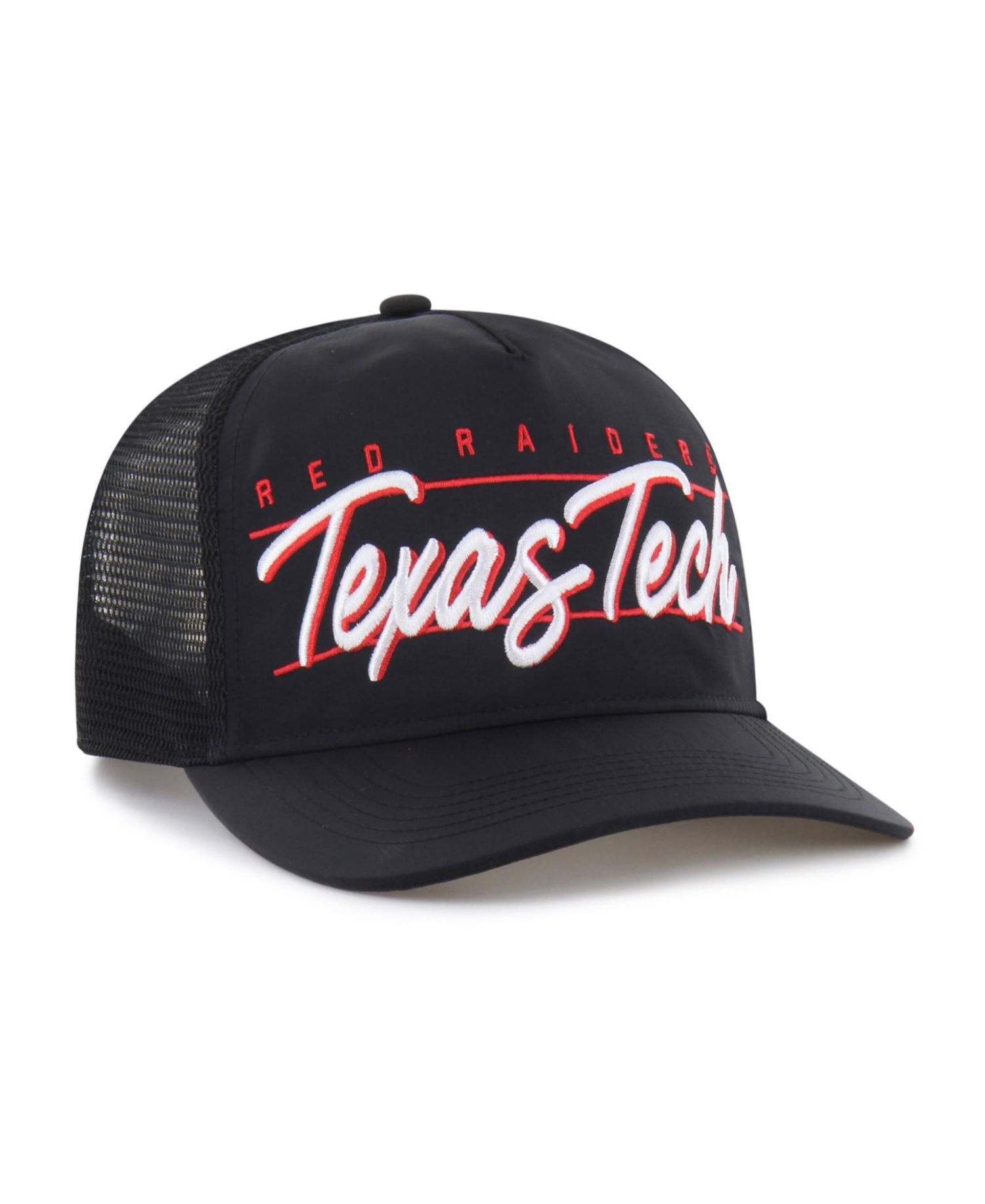 Men's and Women's '47 Black Texas Tech Red Raiders brrr&deg; Condor Mesh Hitch Adjustable Hat
