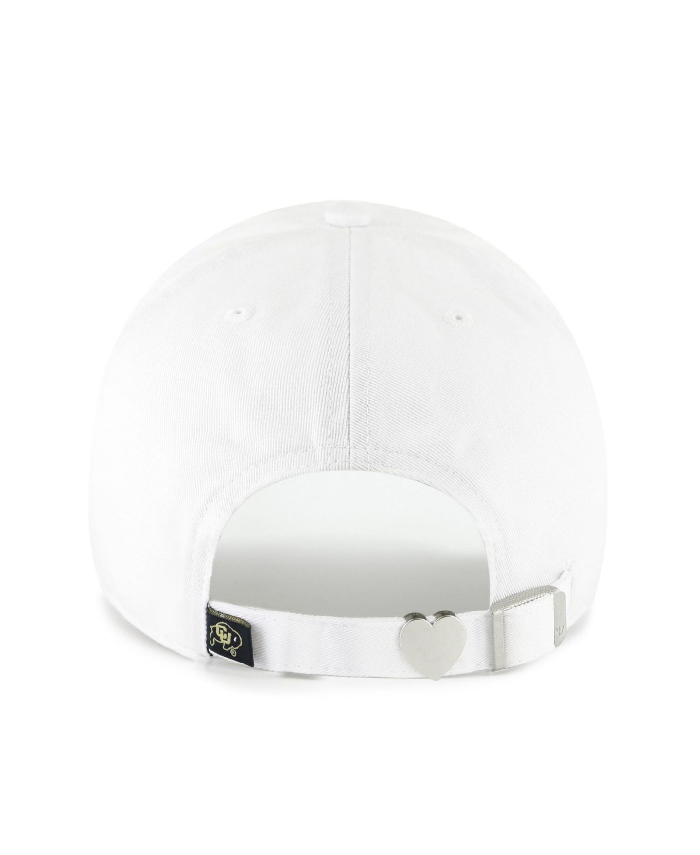 Женская кепка '47 Brand White Colorado Buffaloes Trendy Script Clean Up Adjustable Hat — фото 2