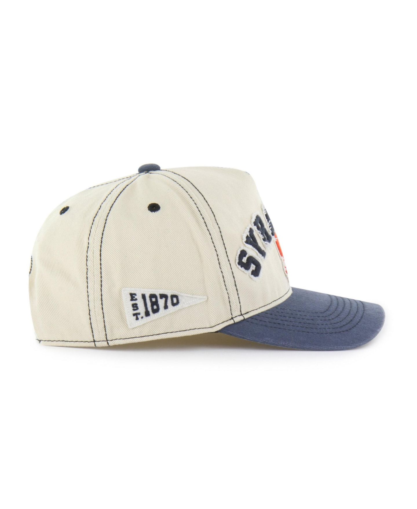Кепка '47 Brand Tan/Navy Syracuse Orange Well-Worn Calderwood Hitch Adjustable Hat — фото 2