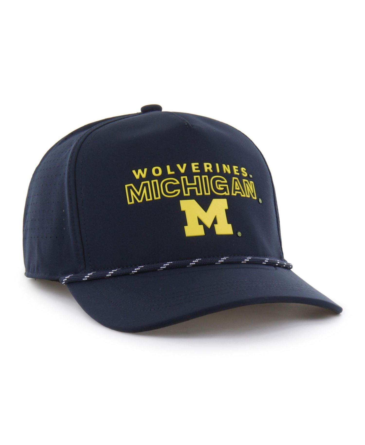 Men's and Women's '47 Navy Michigan Wolverines brrr&deg; Rope Hitch Adjustable Hat