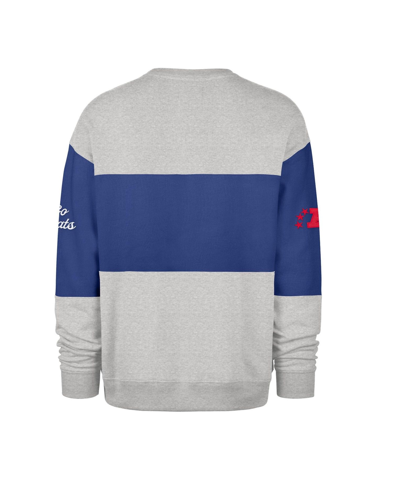 Men's '47 Royal/Heather Gray New England Patriots Blockfield Maximalist Sweatshirt